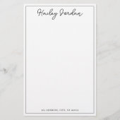 シンプルな手書き風 カスタマイズイニシャル ステーショナリー (正面)