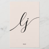 シンプルな手書き風 カスタマイズ ステーショナリー ブッシュピンク (裏面)