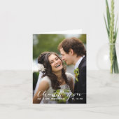 シンプルな手書き | 結婚写真 ありがとうカード サンキューカード (正面)