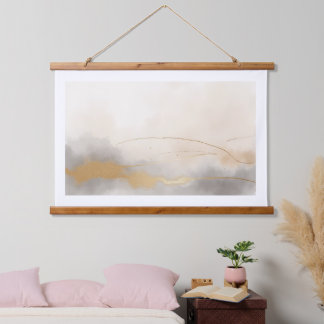 シンプルな抽象的ウォールアート - 水彩画デコレーション 吊り下げ型タペストリー