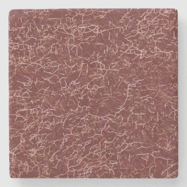 シンプルな抽象糸アート 赤 パターン ストーンコースター