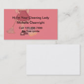シンプルな掃除婦名刺 名刺 (正面/裏面)