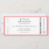 シンプルな搭乗券の保存日付の招待状 セーブザデート (正面)