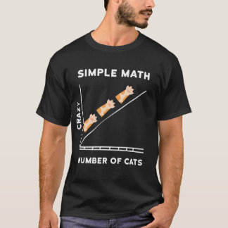 シンプルな数学の子猫 かわいい Tシャツ