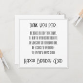 シンプルな文字でお父さんお誕生日おめでとう カード (正面/裏面インサイチュ)