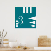 シンプルな文字&アイコンART +あなたの色とアイディア ポスター (キッチン)