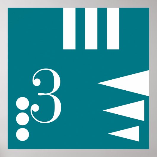 シンプルな文字&アイコンART +あなたの色とアイディア ポスター (正面)