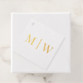 シンプルな新婦新郎 ウェディング 2 初期モノグラム VS フェイバータグ (箱)