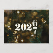 シンプルな新年 2027 ポストカード (正面)