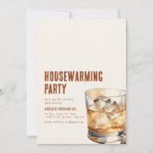 シンプルな新築祝いパーティー招待状（ドリンク付き） 招待状 (正面)