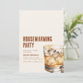 シンプルな新築祝いパーティー招待状（ドリンク付き） 招待状 (スタンド正面)