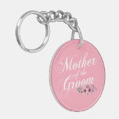シンプルな新郎の母 ウェディング | キーチェーン (正面左)