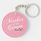 シンプルな新郎の母 ウェディング | キーチェーン (裏面)