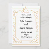 シンプルな新郎新婦の結婚式 セーブザデート (裏面)