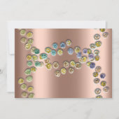 シンプルな日付保存 ミニマリズム ゴールド グリーン ローズ セーブザデート (裏面)