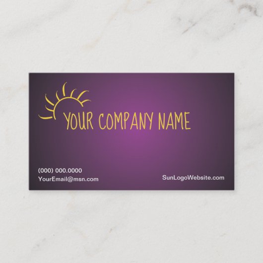 シンプルな日曜日のロゴの名刺のデザイン 名刺 (正面)