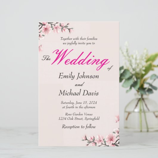 シンプルな日本風桜の結婚式 (スタンド正面)