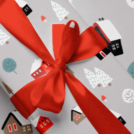 シンプルな明るい赤のクリスマスギフト サテンリボン