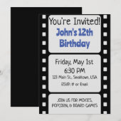 シンプルな映画フィルムの招待状 招待状 (正面/裏面)