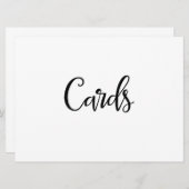 シンプルな書道 | 「カード」 ウェディングサイン 招待状 (正面/裏面)