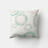 シンプルな曼荼羅パターン(白い) クッション (裏面)