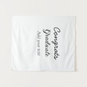 シンプルな最低限の卒業おめでとうメッセージを追加 タペストリー (正面(横))