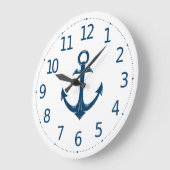 シンプルな最小主義のいかり航海のな|の柱時計 ラージ壁時計 (傾斜)