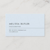 シンプルな最小主義のロゴのパステル調の青 名刺 (正面)