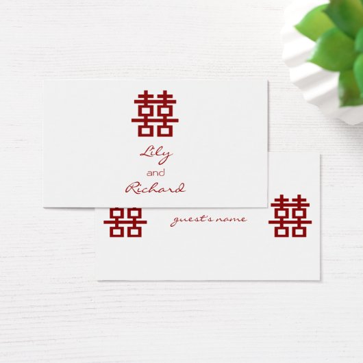 シンプルな最小主義の二重幸福の中国のな結婚式 (デスク)