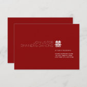 シンプルな最小主義の二重幸福の中国のな結婚式 招待状 (正面/裏面)