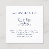 シンプルな最小主義の優雅カバー スクエア名刺 (裏面)