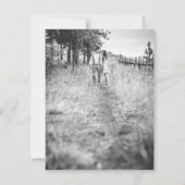 シンプルな最小主義の写真の結婚式招待状 招待状 (裏面)