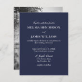 シンプルな最小主義の写真の結婚式招待状 招待状 (正面/裏面)