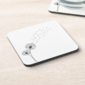 シンプルな最小主義の吹くタンポポ|のコースター コースター (左側)