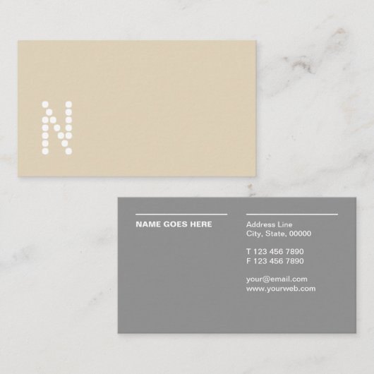 シンプルな最小主義の専門の名刺 名刺 (正面/裏面)