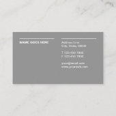 シンプルな最小主義の専門の名刺 名刺 (裏面)