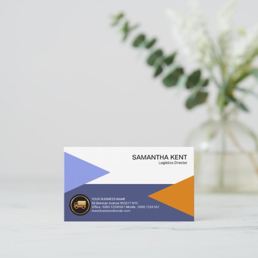 シンプルな最小主義の海の土地の空気は兵站学を着色します 名刺 (スタンド正面)