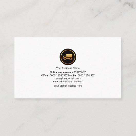 シンプルな最小主義の海の土地の空気は兵站学を着色します 名刺 (裏面)