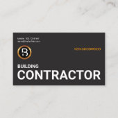 シンプルな最小主義の特大職名の建築 名刺 (正面)