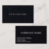 シンプルな最小主義の管理の黒い名刺 名刺 (正面/裏面)