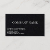 シンプルな最小主義の管理の黒い名刺 名刺 (裏面)
