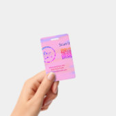 シンプルな最小QRコードにロゴを追加 スキャンコード名を付ける バッジ (手持ち)