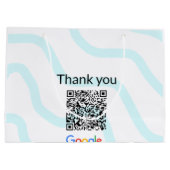 シンプルな最小QRコードにロゴを追加 スキャンコード名を付ける ラージペーパーバッグ (裏面)