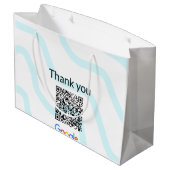 シンプルな最小QRコードにロゴを追加 スキャンコード名を付ける ラージペーパーバッグ (裏面アングル)