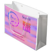 シンプルな最小QRコードにロゴを追加 スキャンコード名を付ける ラージペーパーバッグ (正面アングル)