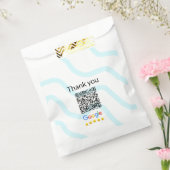 シンプルな最小QRコードにロゴを追加 スキャンコード名を追加します フェイバーバッグ (封をした状態)