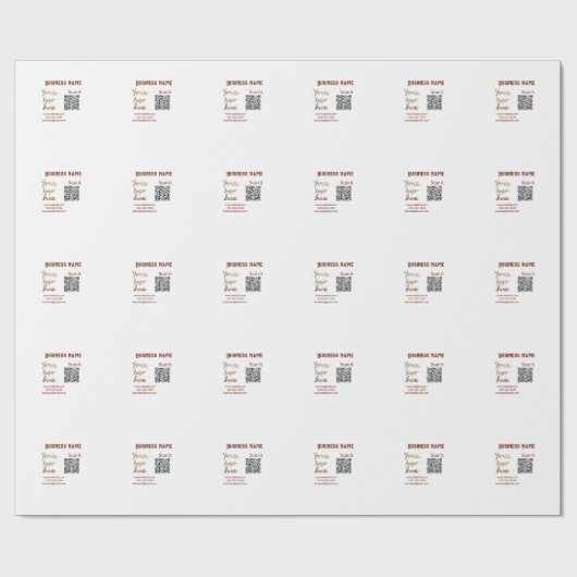 シンプルな最小QRコードにロゴを追加 スキャンコード名を追加 ラッピングペーパー (フラット)
