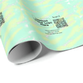 シンプルな最小QRコードにロゴを追加 スキャンコード名を追加 ラッピングペーパー (ロールコーナー)