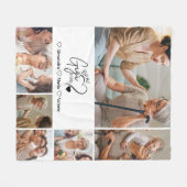 シンプルな最高のジジ グッズ 6枚の写真入り フリースブランケット (正面(横))