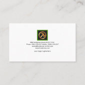 シンプルな木製の穀物の質の便利屋 名刺 (裏面)